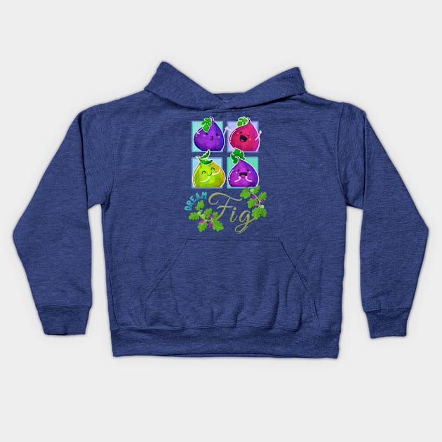 Dream Fig - Punny Garden Kids Hoodie by punnygarden